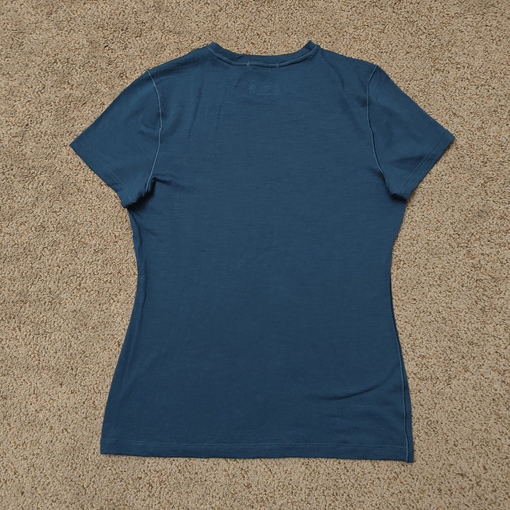 SMARTWOOL Women T Shirt XS Blue Merino Wool Gorpcore Activewear Base Layer - Picture 11 of 13